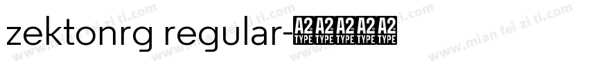 zektonrg regular字体转换